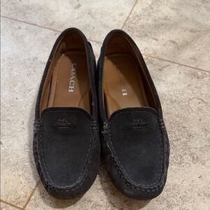 Coach Dark Suede Slip-On Shoes